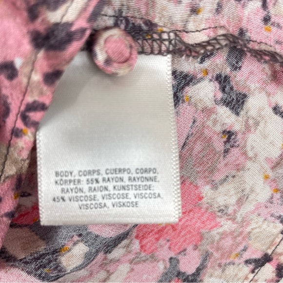 Maeve Abstract Floral Blouse in Pink and Black - Picture 8 of 10